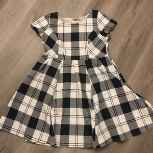 Black and White Plaid Dress